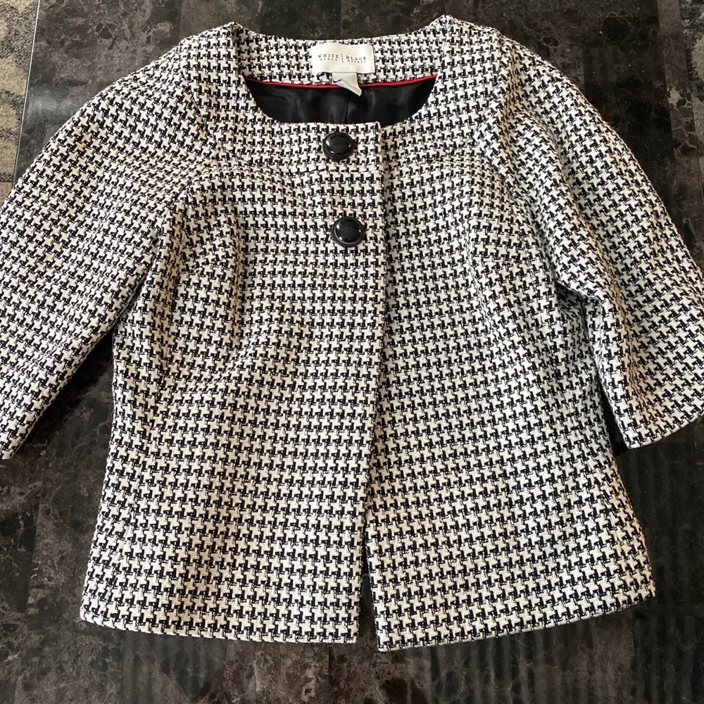 White House Black Market Houndstooth Jacket/coat